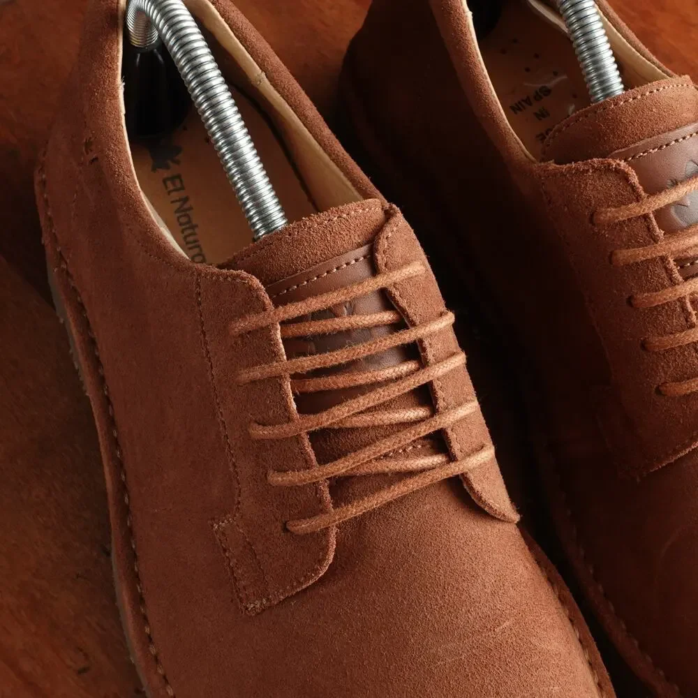 El Naturalista Derby Mens SZ EU 41 US 8.5 Brown Forest Suede Comfort Casual Shoe